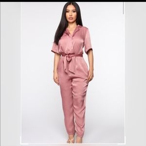 New Fashion Nova Pink Pantsuit Size Small